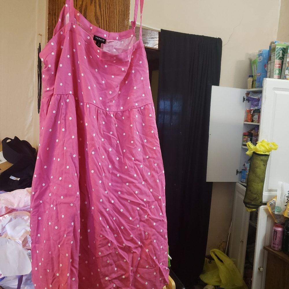 Pink torrid spaghetti strap dress